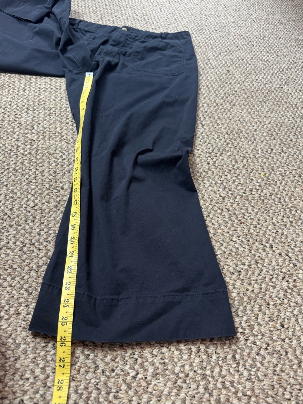 Quince Organic Stretch Cotton Chino Cropped Wide Leg Pants size 16 CFL01 - Picture 11 of 13